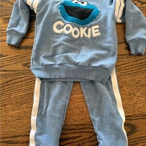 Little Sleepies Cookie Monster Sweatshirt and Pants Set